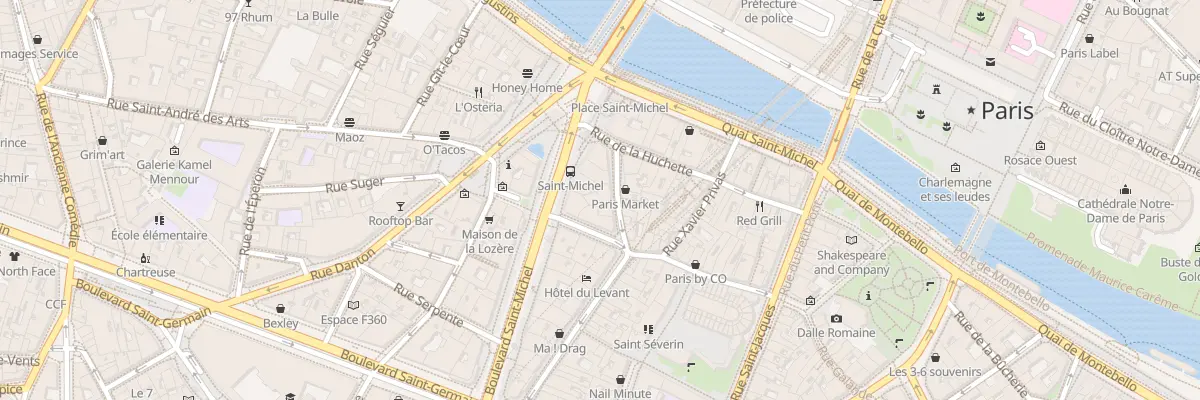 Plan du 8 Rue de la Harpe à Paris 5e Arrondissement