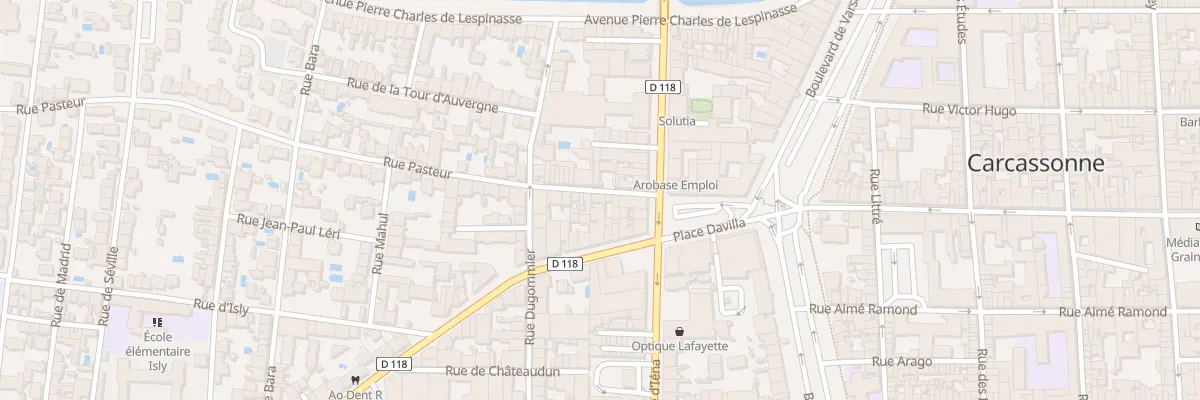 Plan du 5 Rue Pasteur à Carcassonne