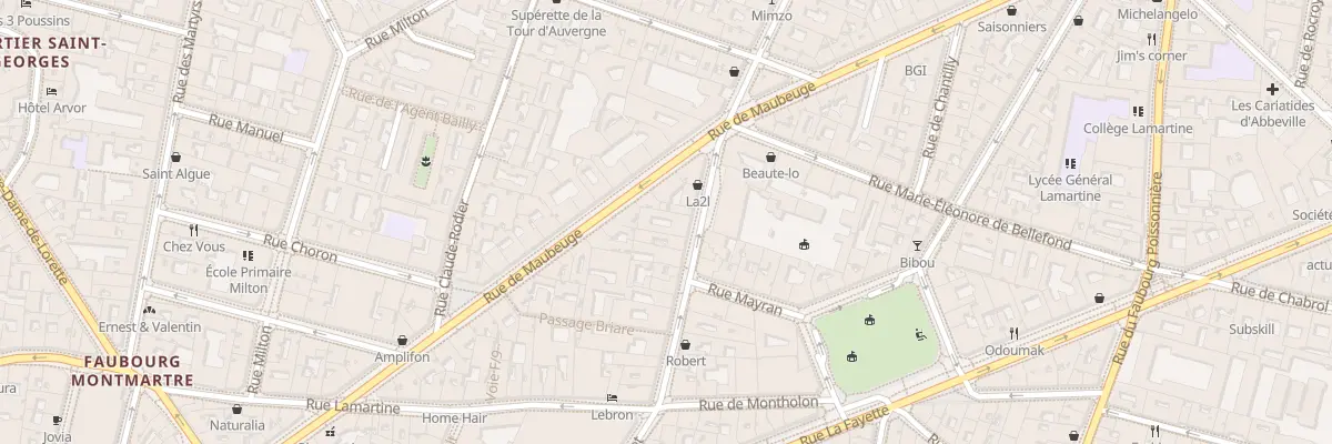 Plan du 21 Rue Marguerite de Rochechouart à Paris 9e Arrondissement