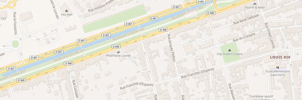 Plan du 7 Rue Deschamps à Dunkerque