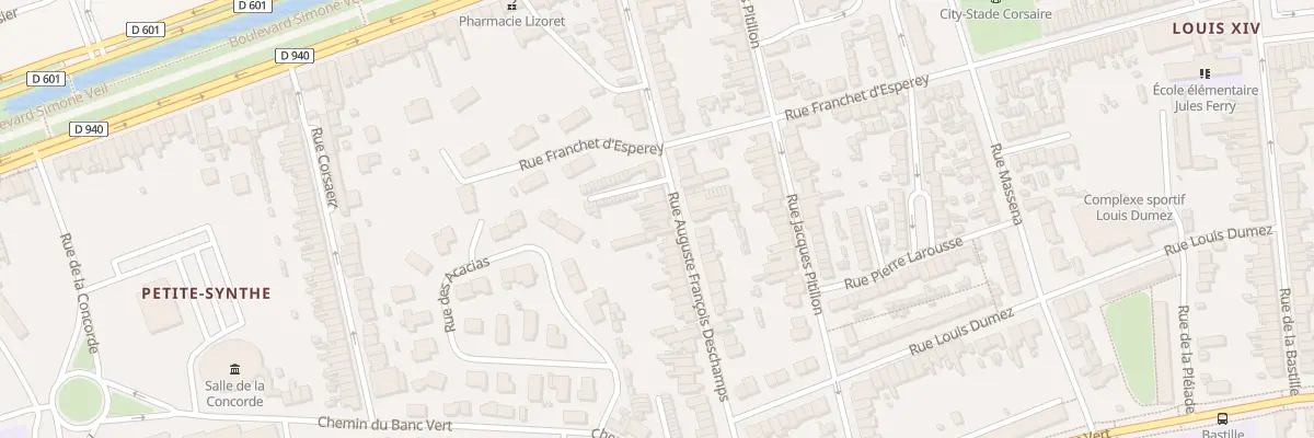 Plan du 50 Rue Deschamps à Dunkerque