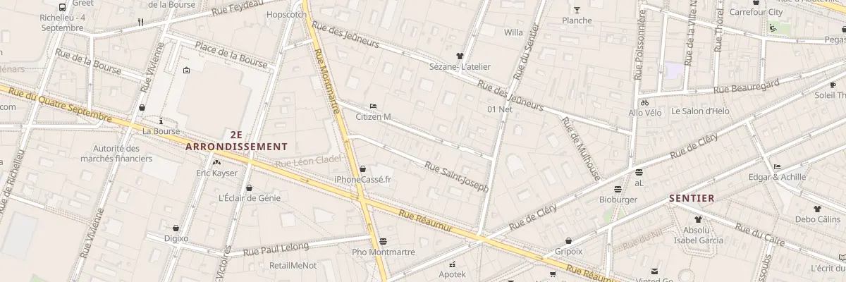 Plan du 11 Rue du Croissant à Paris 2e Arrondissement