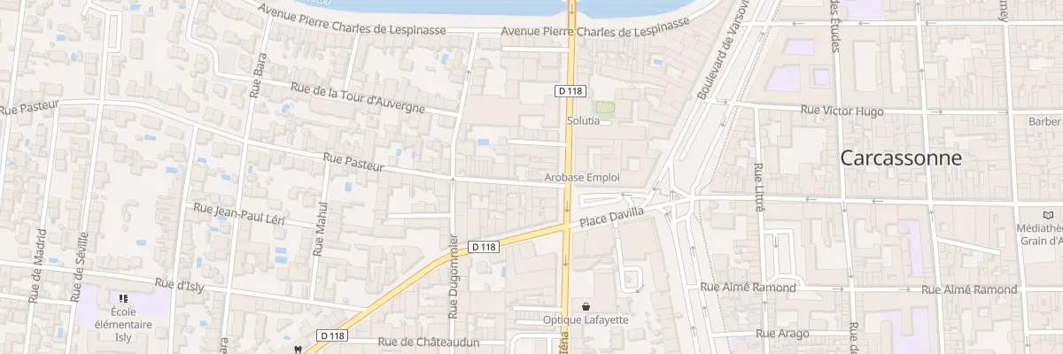 Plan du 2B Rue Pasteur à Carcassonne