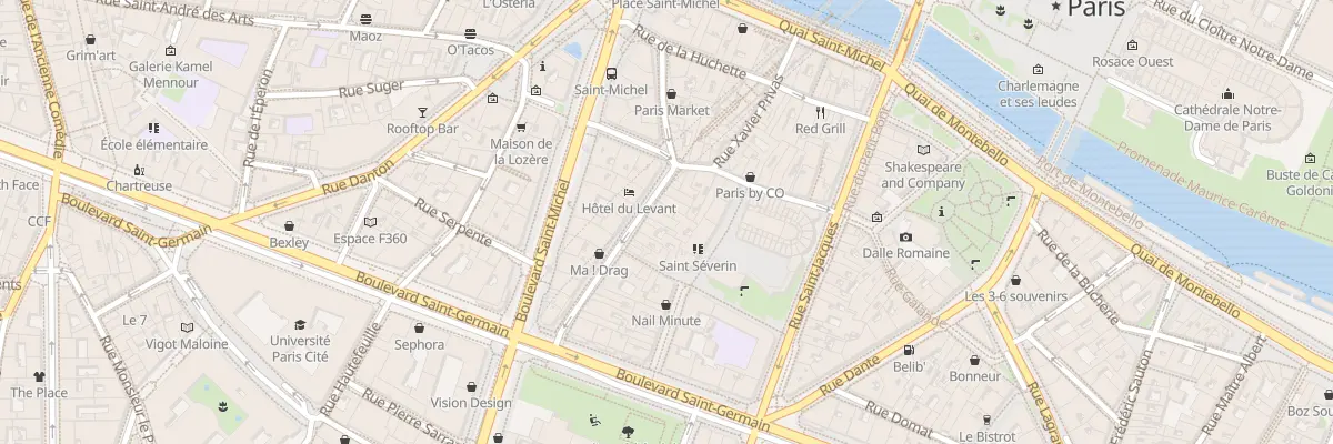 Plan du 31 Rue de la Harpe à Paris 5e Arrondissement
