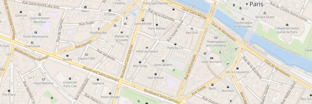 Plan du 27 Rue de la Harpe à Paris 5e Arrondissement