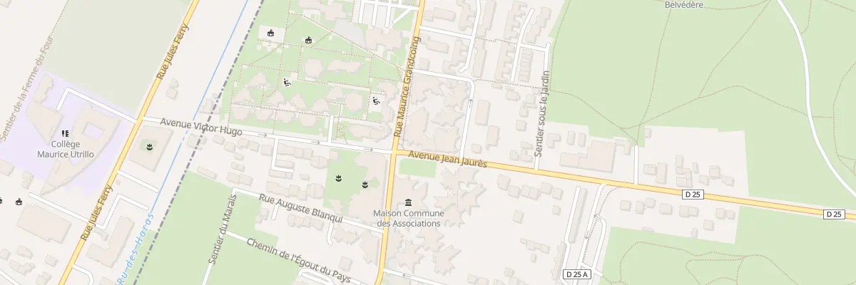 Plan du 76 Rue Maurice Grandcoing à Villetaneuse