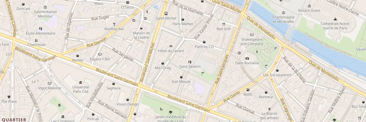 Plan du 35 Rue de la Harpe à Paris 5e Arrondissement