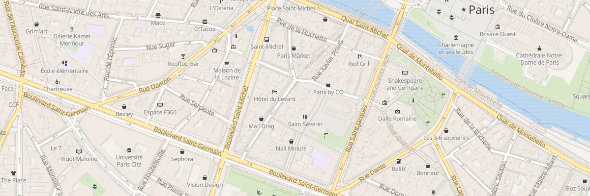 Plan du 25 Rue de la Harpe à Paris 5e Arrondissement
