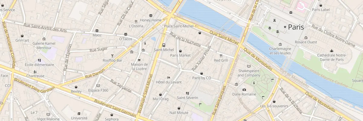 Plan du 11 Rue de la Harpe à Paris 5e Arrondissement