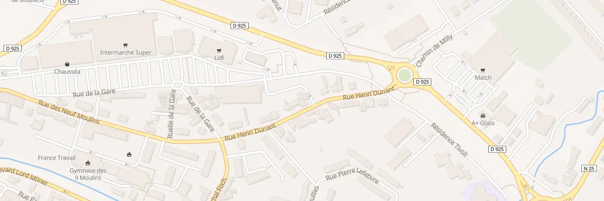 Plan du 12 Rue Henri Dunant à Doullens