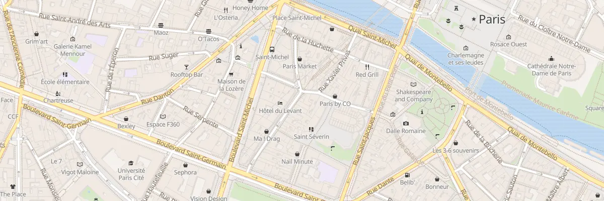 Plan du 21 Rue de la Harpe à Paris 5e Arrondissement