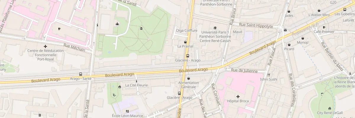 Plan du 50 Bd Arago à Paris 13e Arrondissement