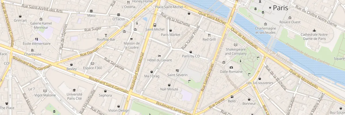 Plan du 23 Rue de la Harpe à Paris 5e Arrondissement