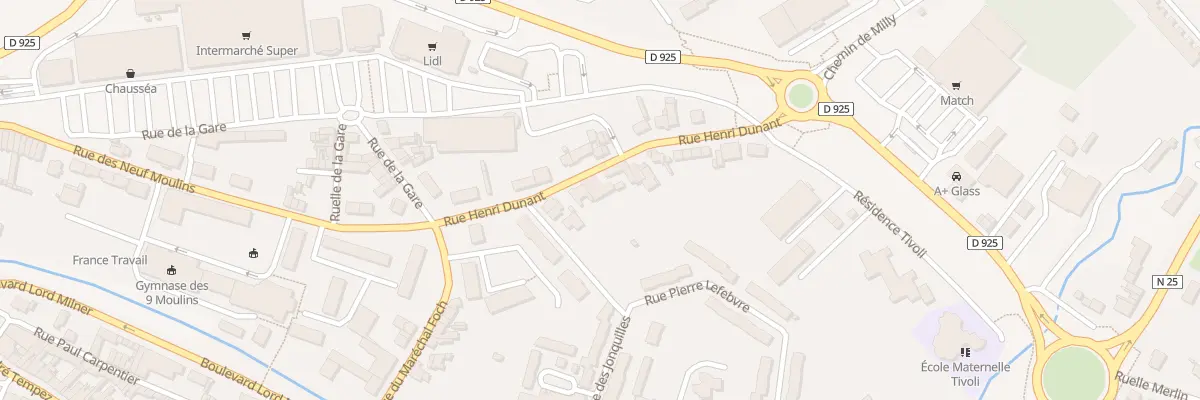 Plan du 7 Rue Henri Dunant à Doullens