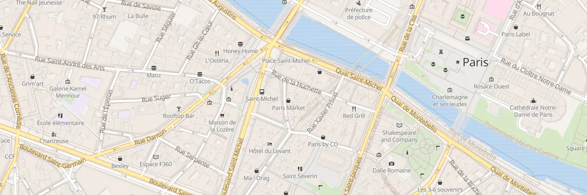 Plan du 3 Rue de la Harpe à Paris 5e Arrondissement