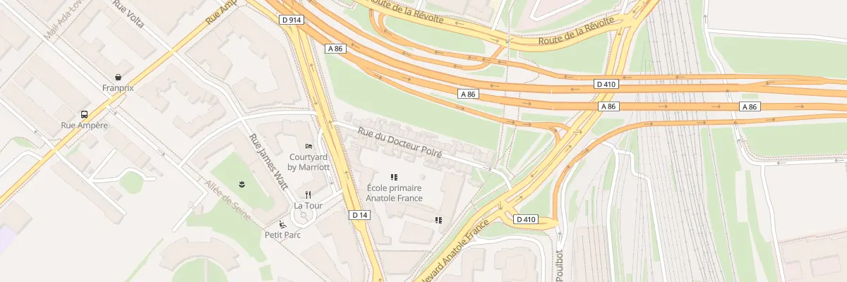 Plan du 28 Rue du Docteur Poiré à Saint-Denis