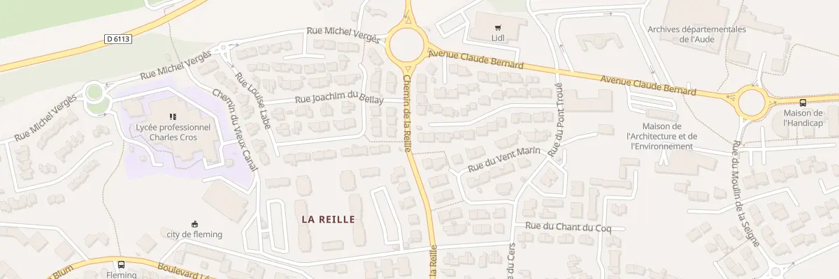 Plan du 25 Rue Stéphane Mallarmé à Carcassonne