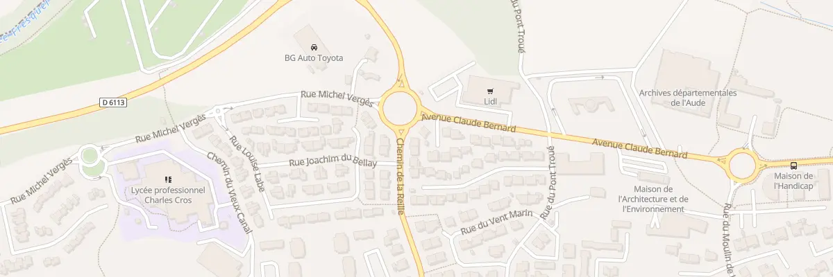Plan du 40 Che de la Reille à Carcassonne