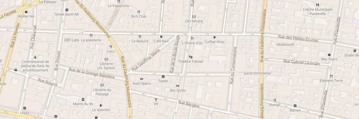 Plan du 13 Rue de Trévise à Paris 9e Arrondissement