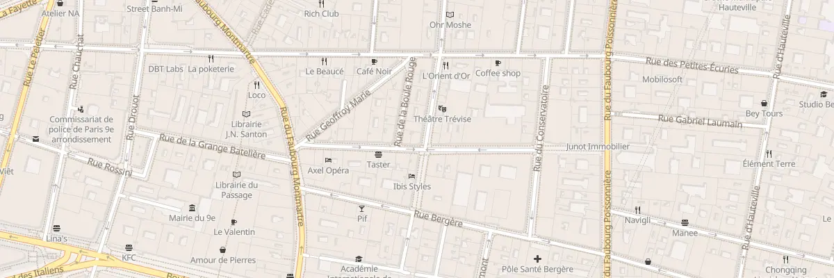Plan du 9 Rue de Trévise à Paris 9e Arrondissement