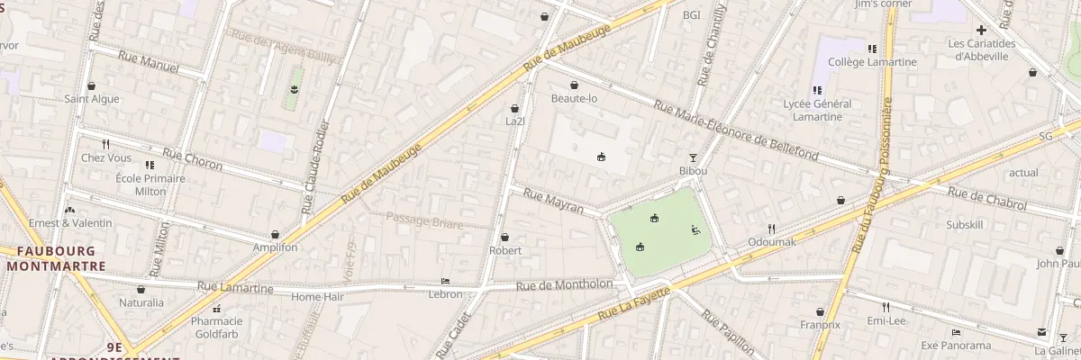 Plan du 10 Rue Mayran à Paris 9e Arrondissement
