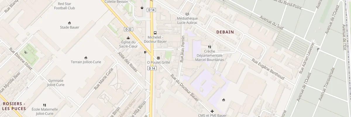 Plan du 14 Rue Jean Pernin à Saint-Ouen-sur-Seine