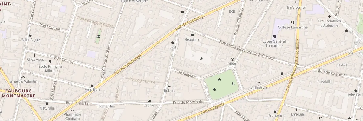 Plan du 20 Rue Marguerite de Rochechouart à Paris 9e Arrondissement