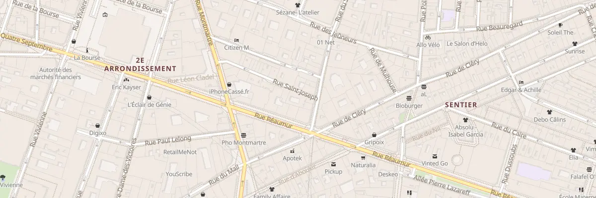 Plan du 3 Rue Saint-Joseph à Paris 2e Arrondissement