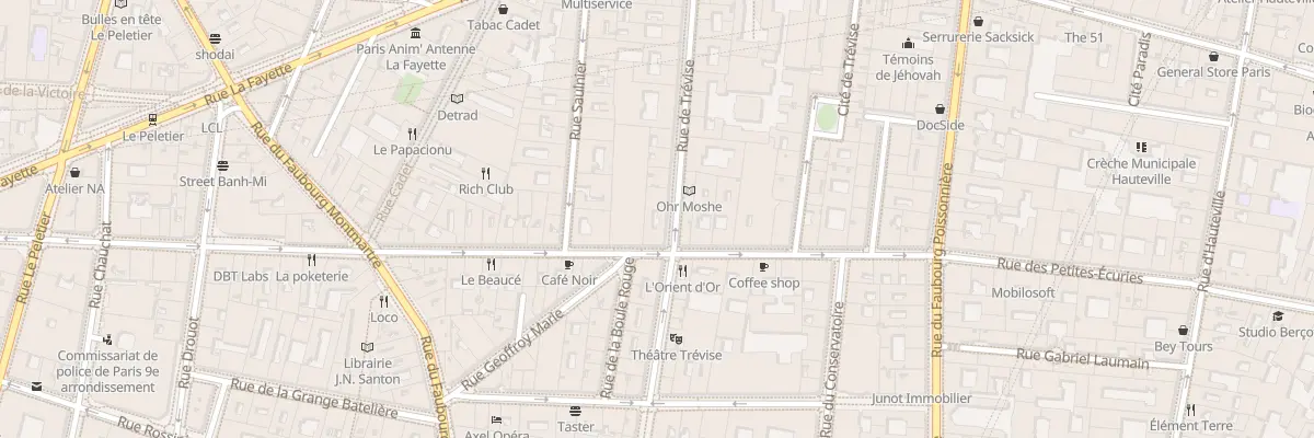 Plan du 25 Rue de Trévise à Paris 9e Arrondissement