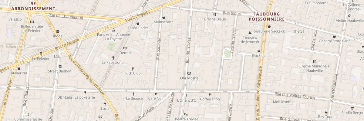 Plan du 33 Rue de Trévise à Paris 9e Arrondissement