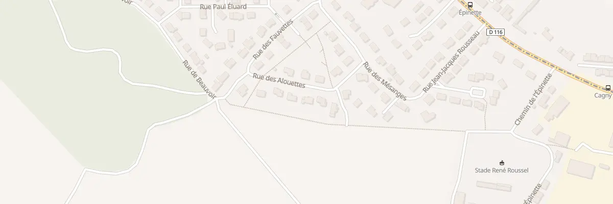 Plan du 8 Rue des Alouettes à Cagny