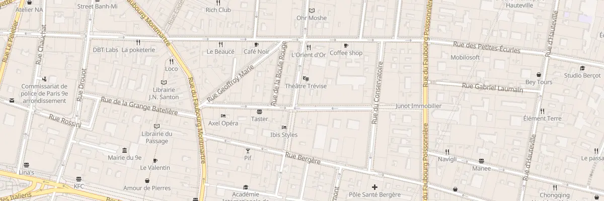 Plan du 8 Rue de Trévise à Paris 9e Arrondissement