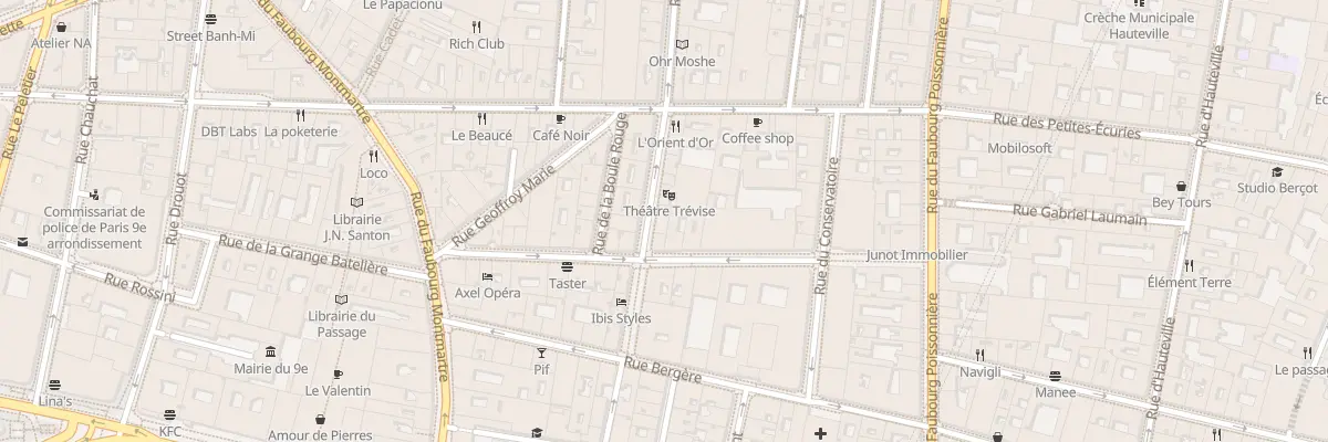 Plan du 12 Rue de Trévise à Paris 9e Arrondissement