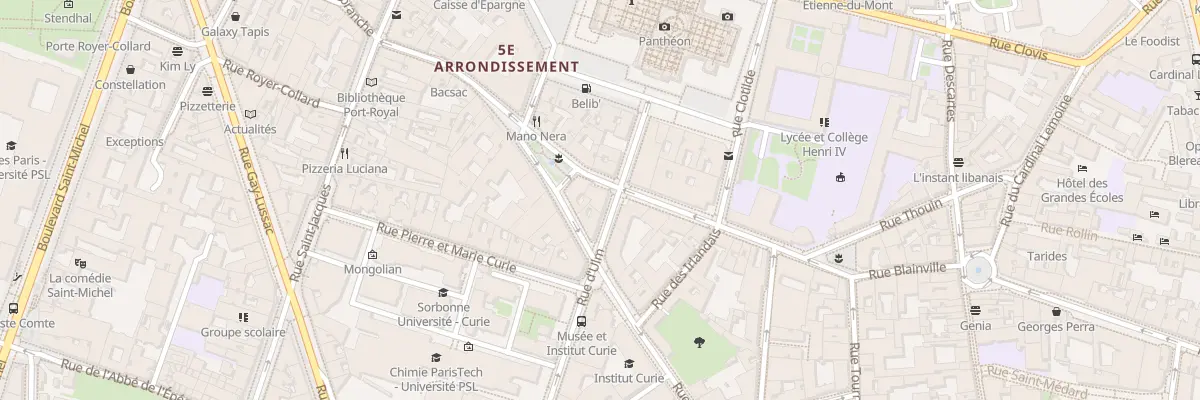 Plan du 8 Rue d’Ulm à Paris 5e Arrondissement