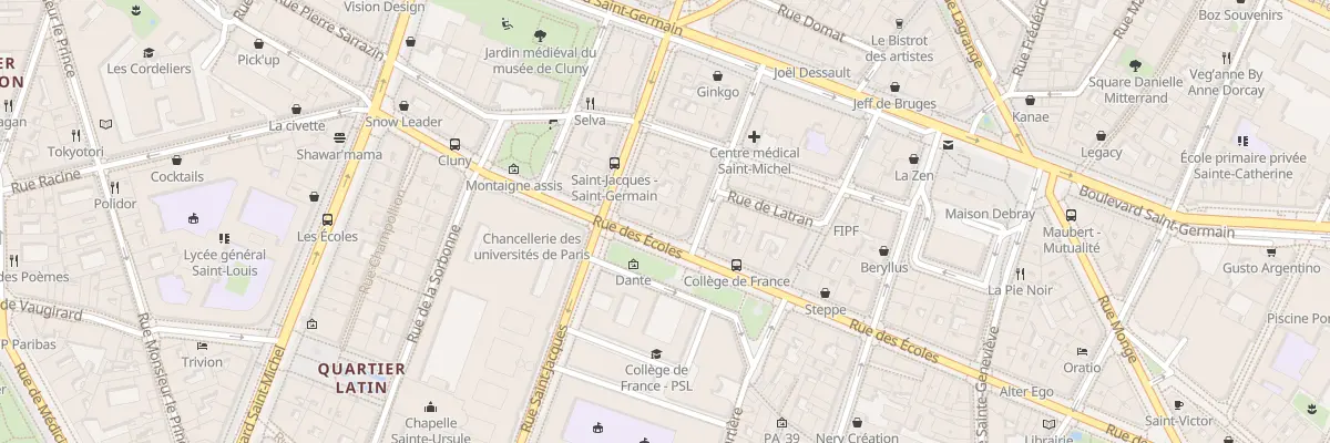 Plan du 48 Rue des Écoles à Paris 5e Arrondissement