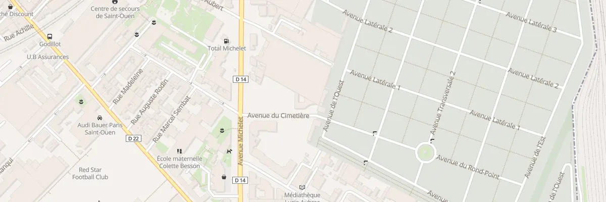 Plan du 11 Av du Cimetière à Saint-Ouen-sur-Seine