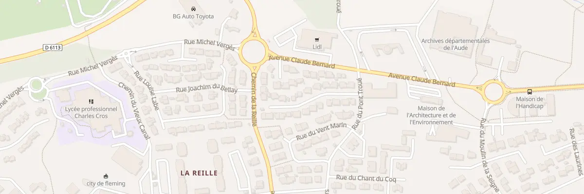 Plan du 16 Rue Stéphane Mallarmé à Carcassonne