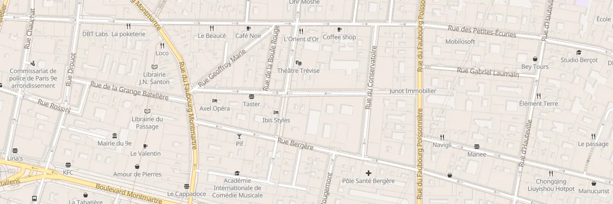 Plan du 13 Rue Sainte-Cécile à Paris 9e Arrondissement