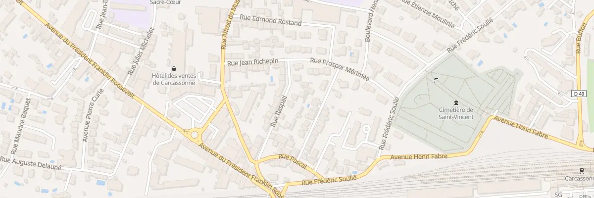 Plan du 16 Rue Raspail à Carcassonne