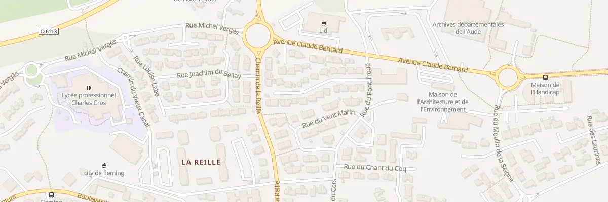 Plan du 15 Rue Stéphane Mallarmé à Carcassonne