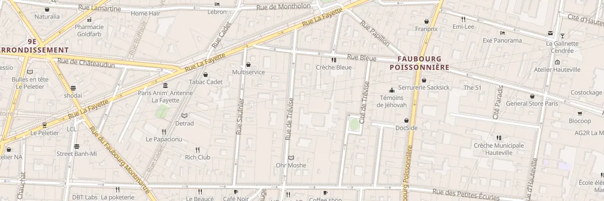 Plan du 36 Rue de Trévise à Paris 9e Arrondissement