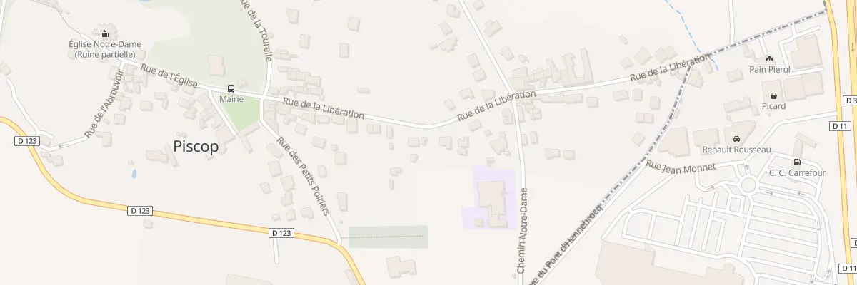 Plan du 20 Rue de la Libération à Piscop