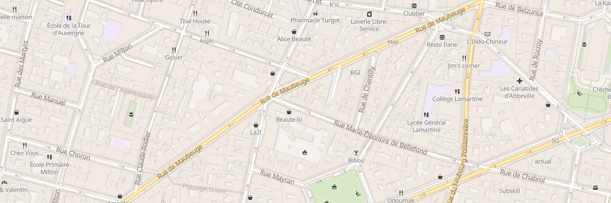 Plan du 36 Rue M. Eleonore de Bellefond à Paris 9e Arrondissement