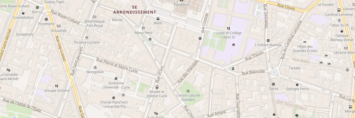 Plan du 21 Rue de l’Estrapade à Paris 5e Arrondissement