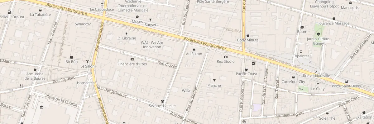 Plan du 18 Rue Saint-Fiacre à Paris 2e Arrondissement