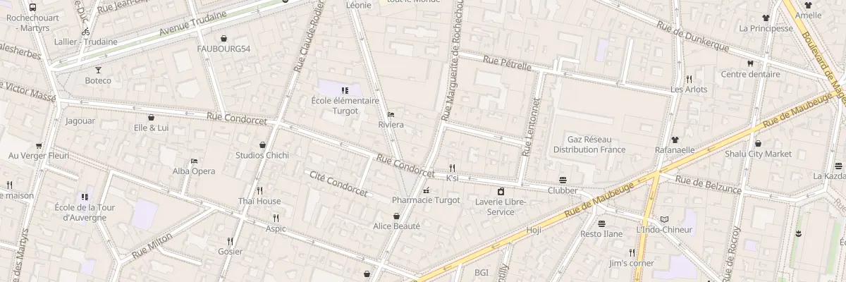 Plan du 57 Rue Marguerite de Rochechouart à Paris 9e Arrondissement
