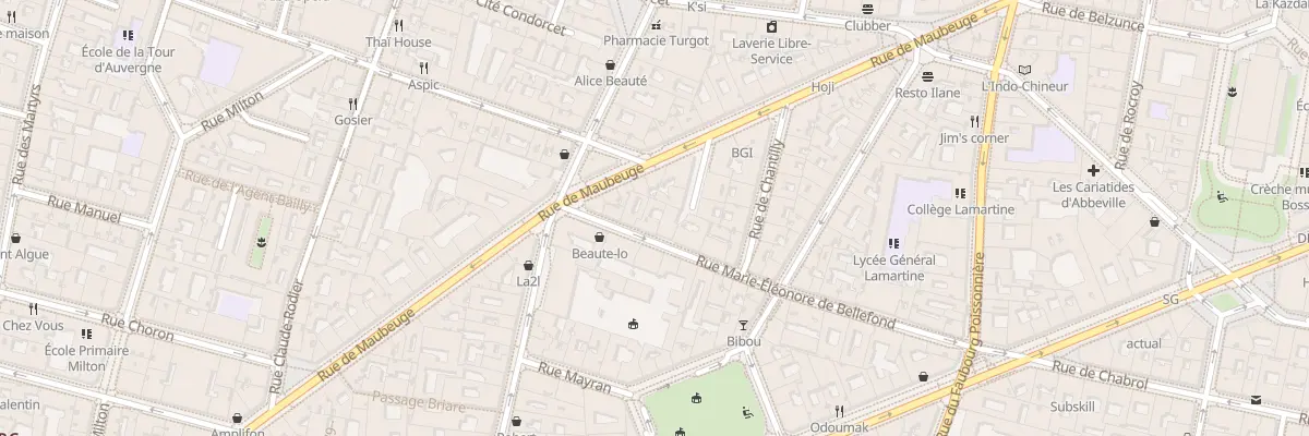 Plan du 34 Rue M. Eleonore de Bellefond à Paris 9e Arrondissement