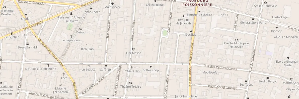 Plan du 20 Rue Richer à Paris 9e Arrondissement