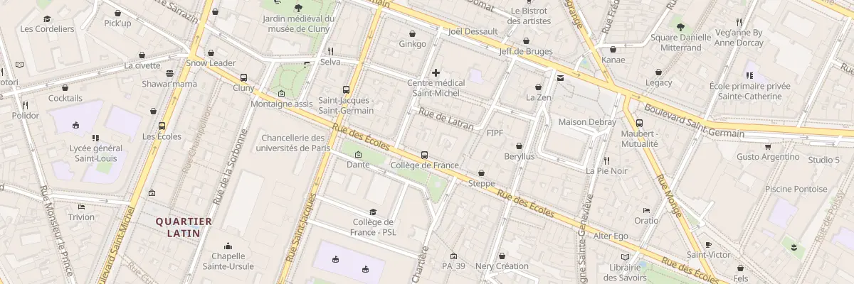 Plan du 42 Rue des Écoles à Paris 5e Arrondissement