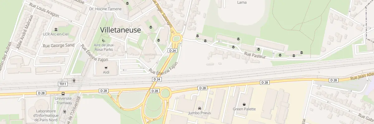 Plan du 9 Rue Étienne Fajon à Villetaneuse